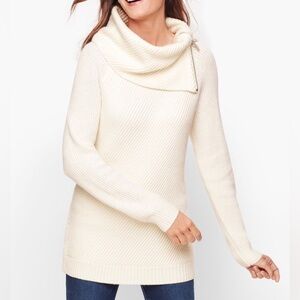 NWT Talbots Split Zip Neck Sweater Oversized Women’s Size Petite Small